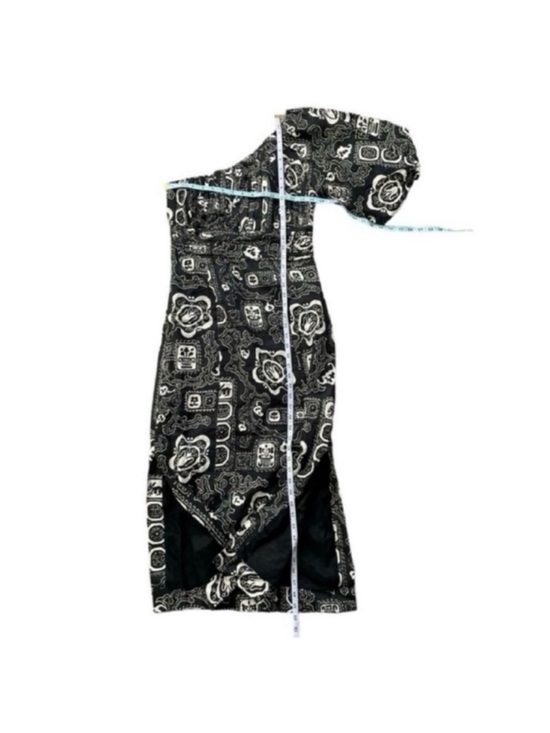 RHODE Chantelle Linen Dress Resortwear Bapu Bazaar Black Asymmetrical - Picture 6 of 11